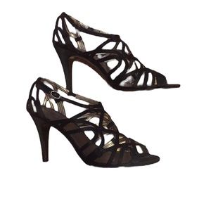 Nine West Strappy Satin Sandal Heels